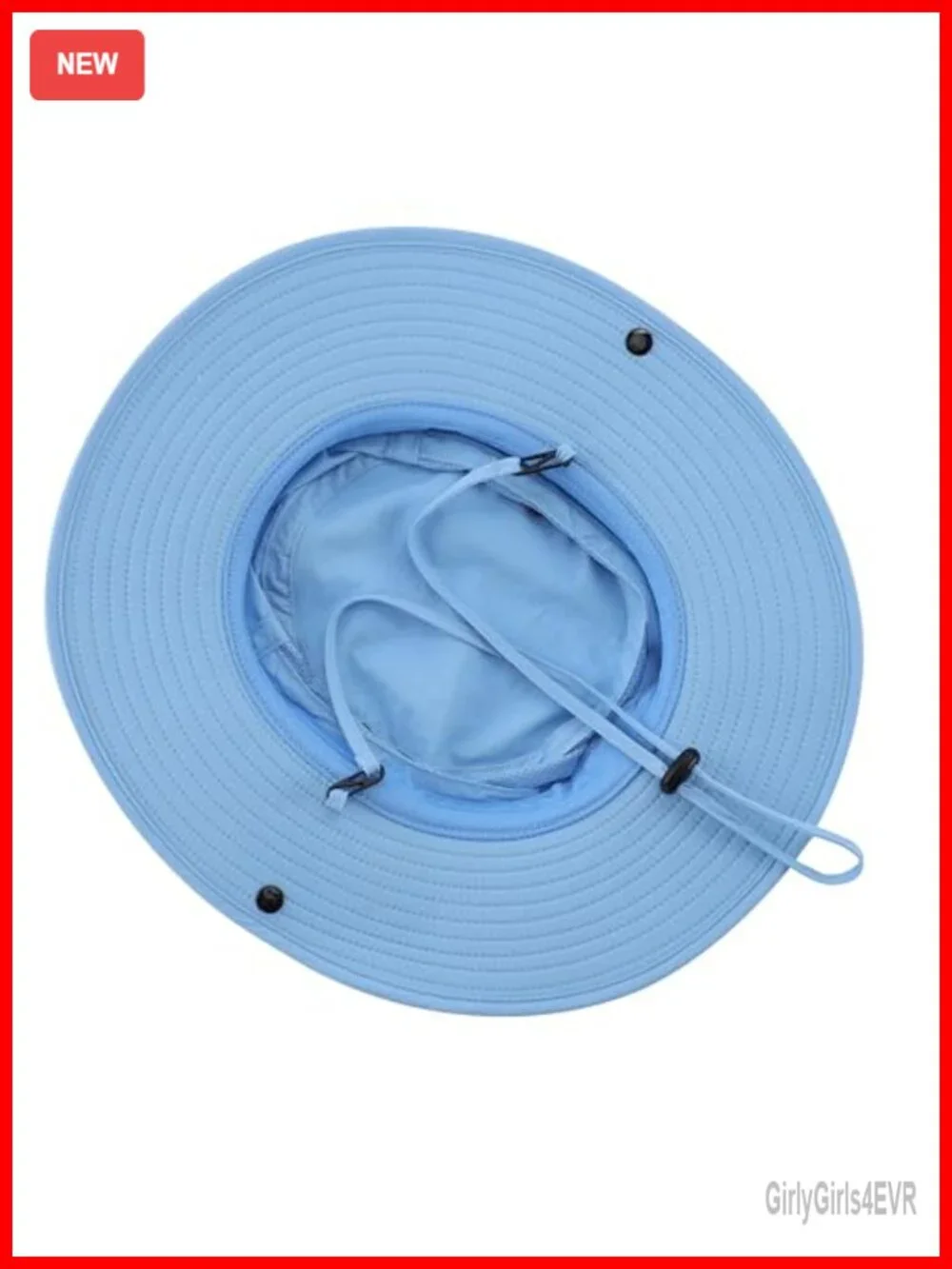 UPF50+ Wide Brim Sun Hat with Adjustable Chin Strap for Fishing Hiking